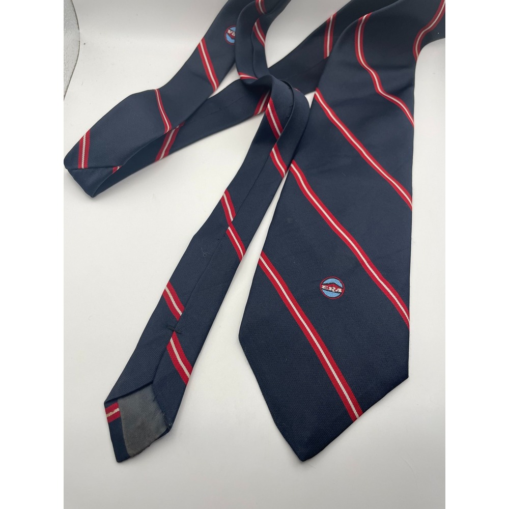 Progressive Image Los Angeles Mens Tie Navy Blue Red White Striped ERA Logo